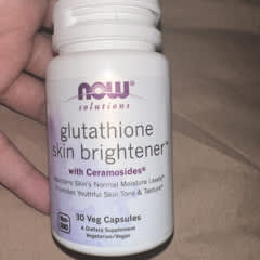NOW Foods, Solutions, Glutathione Skin Brightener™, 30 растительных капсул | Аминокислоты